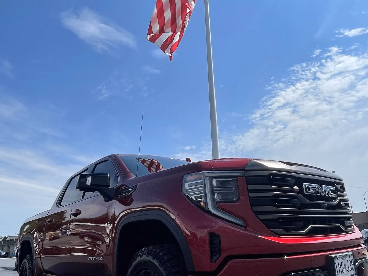 Red GMC truck